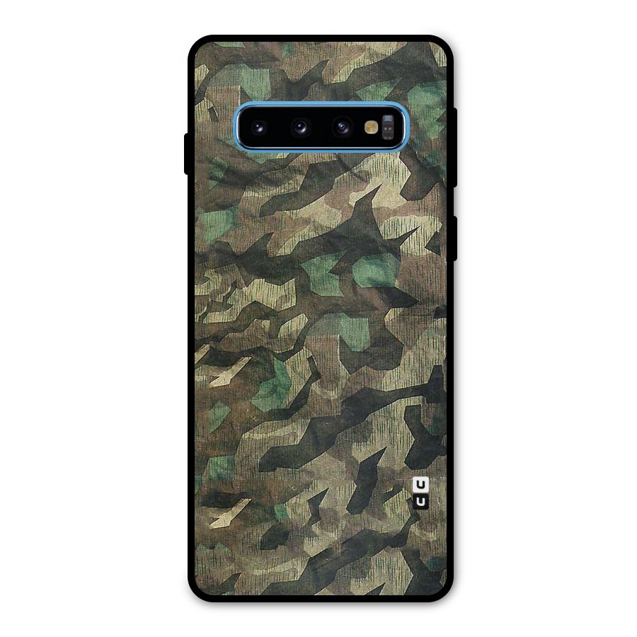 Rugged Army Metal Back Case for Galaxy S10