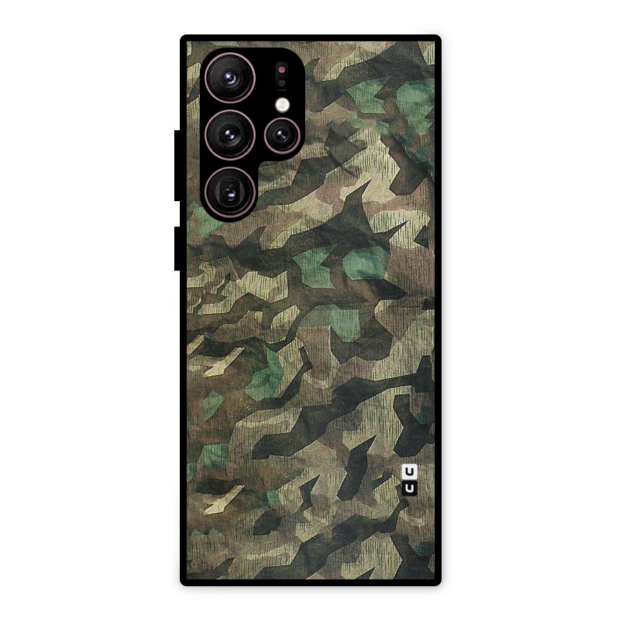 Rugged Army Metal Back Case for Galaxy S22 Ultra 5G