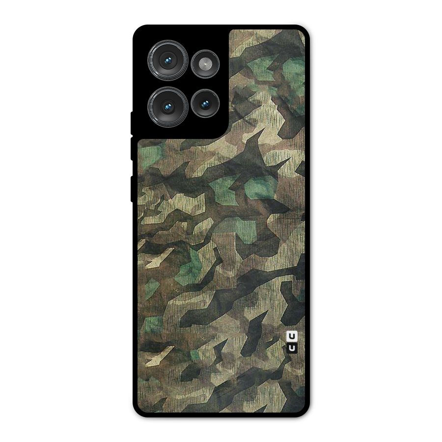Rugged Army Metal Back Case for Motorola Edge 50