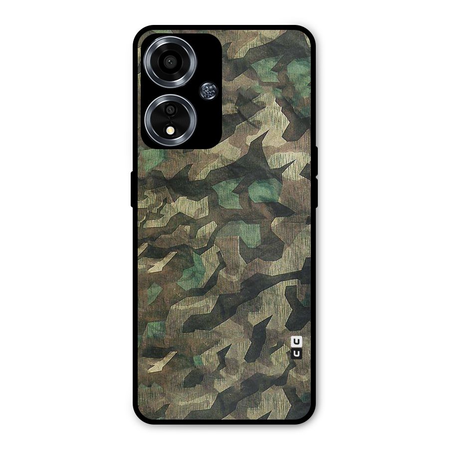 Rugged Army Metal Back Case for Oppo A59