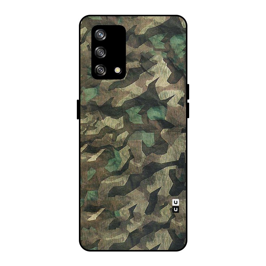 Rugged Army Metal Back Case for Oppo F19s