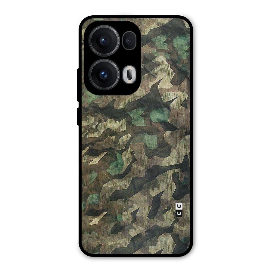 Rugged Army Metal Back Case for Oppo Reno13 Pro
