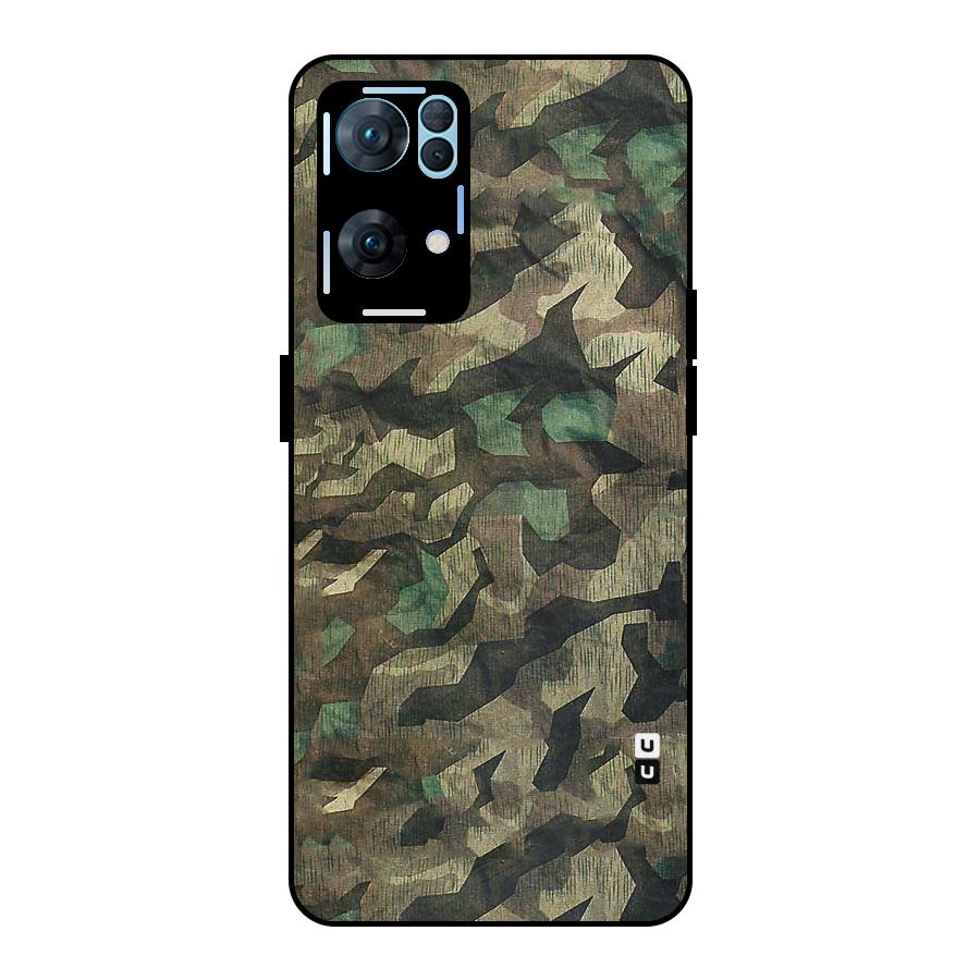 Rugged Army Metal Back Case for Oppo Reno7 Pro 5G