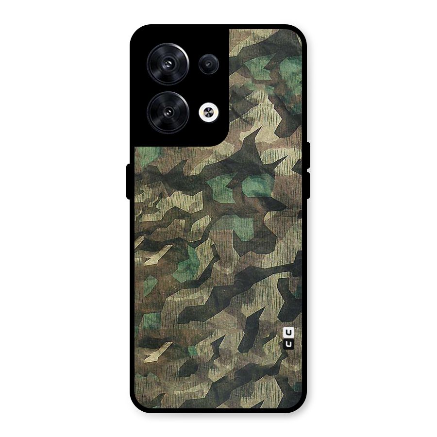 Rugged Army Metal Back Case for Oppo Reno8 5G