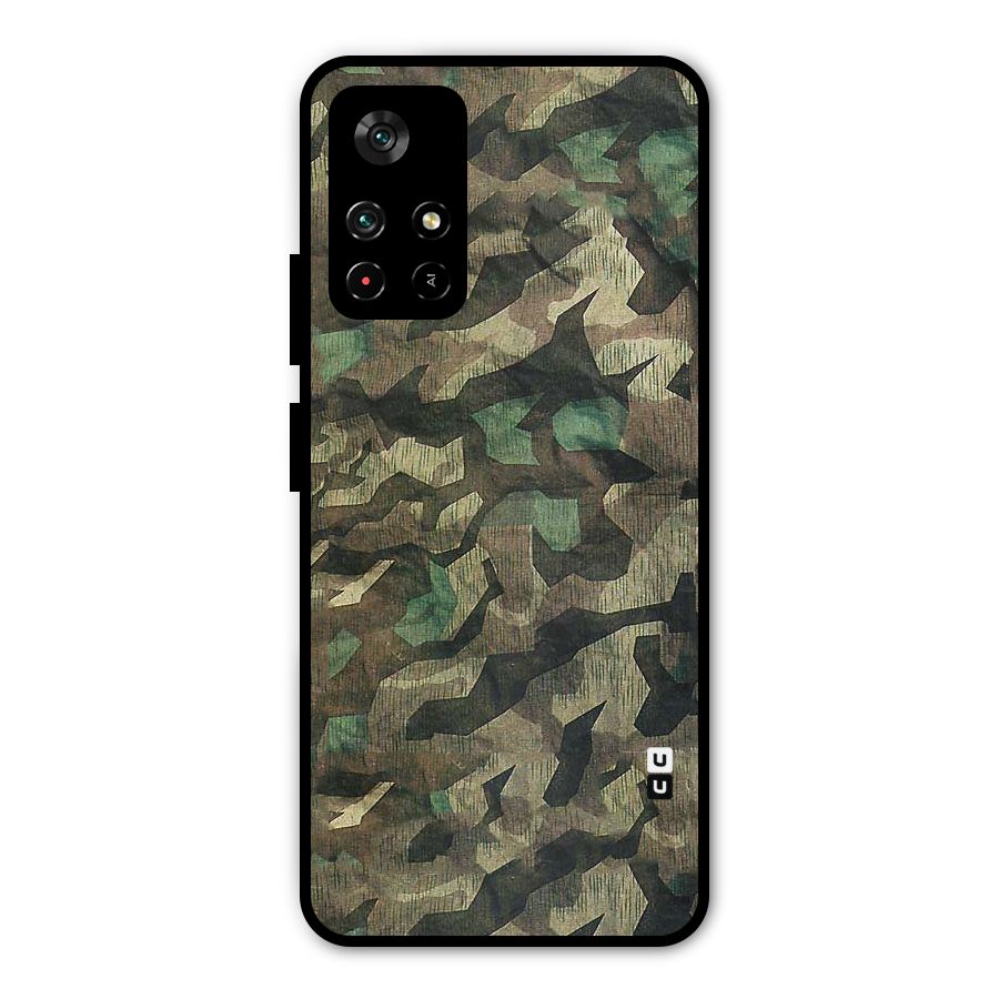 Rugged Army Metal Back Case for Poco M4 Pro 5G
