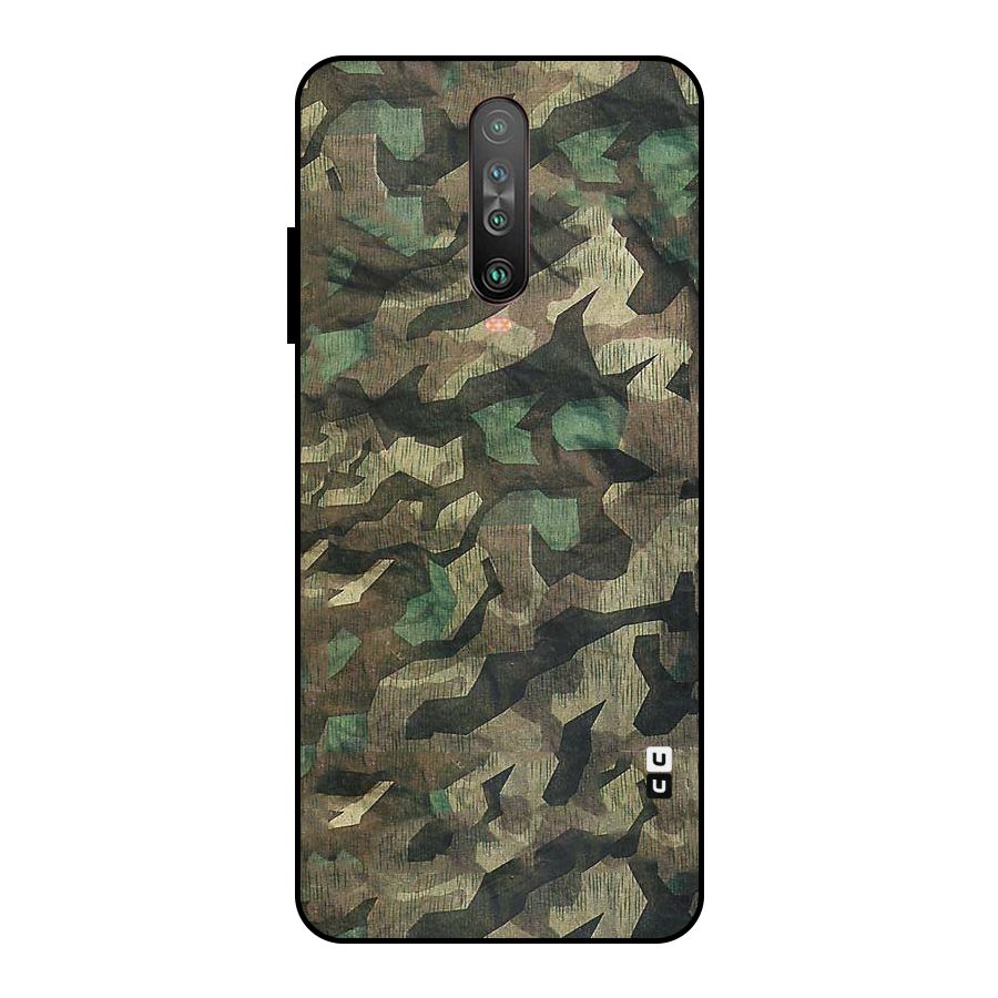 Rugged Army Metal Back Case for Poco X2