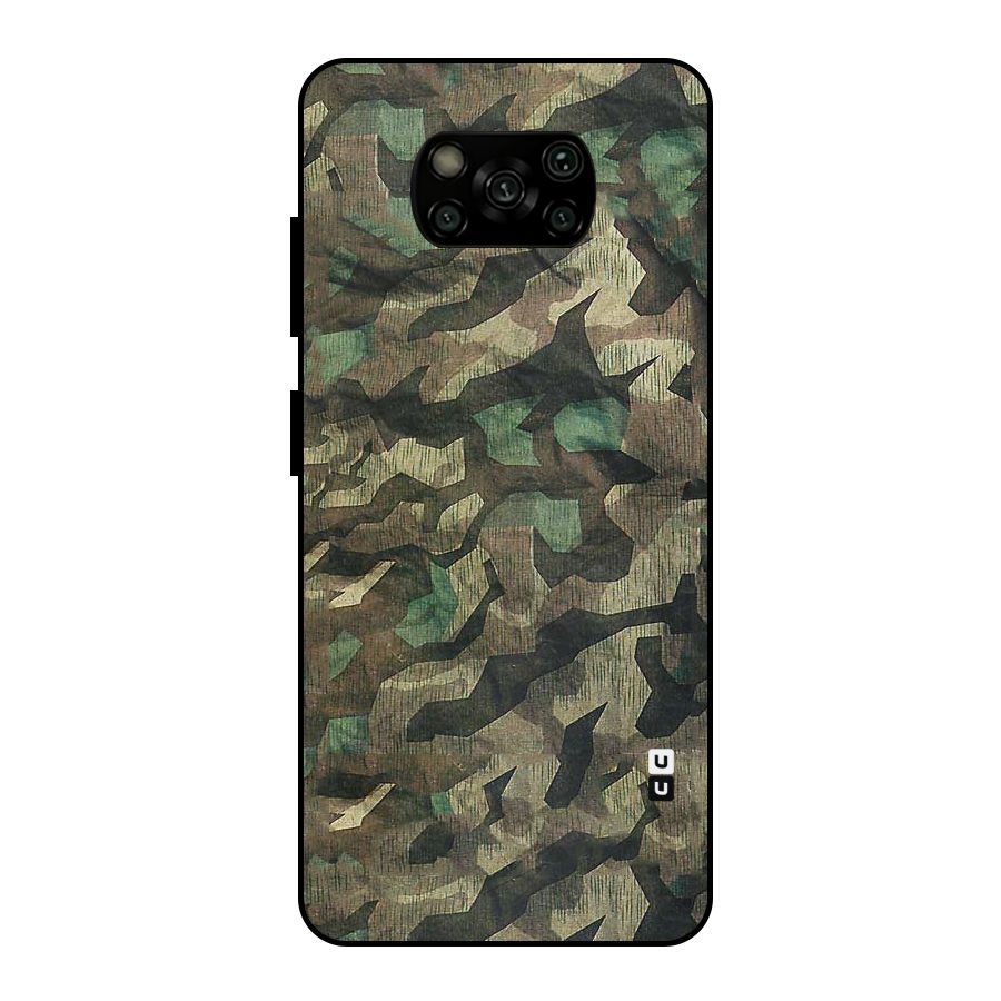 Rugged Army Metal Back Case for Poco X3