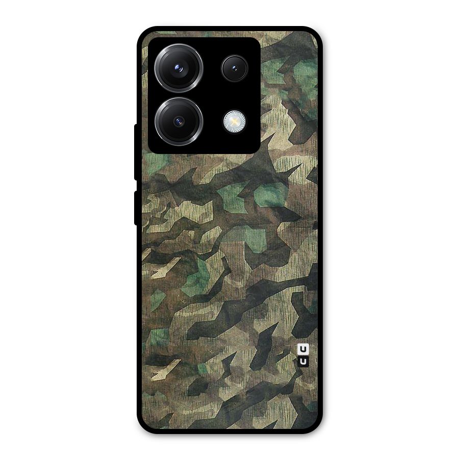 Rugged Army Metal Back Case for Poco X6