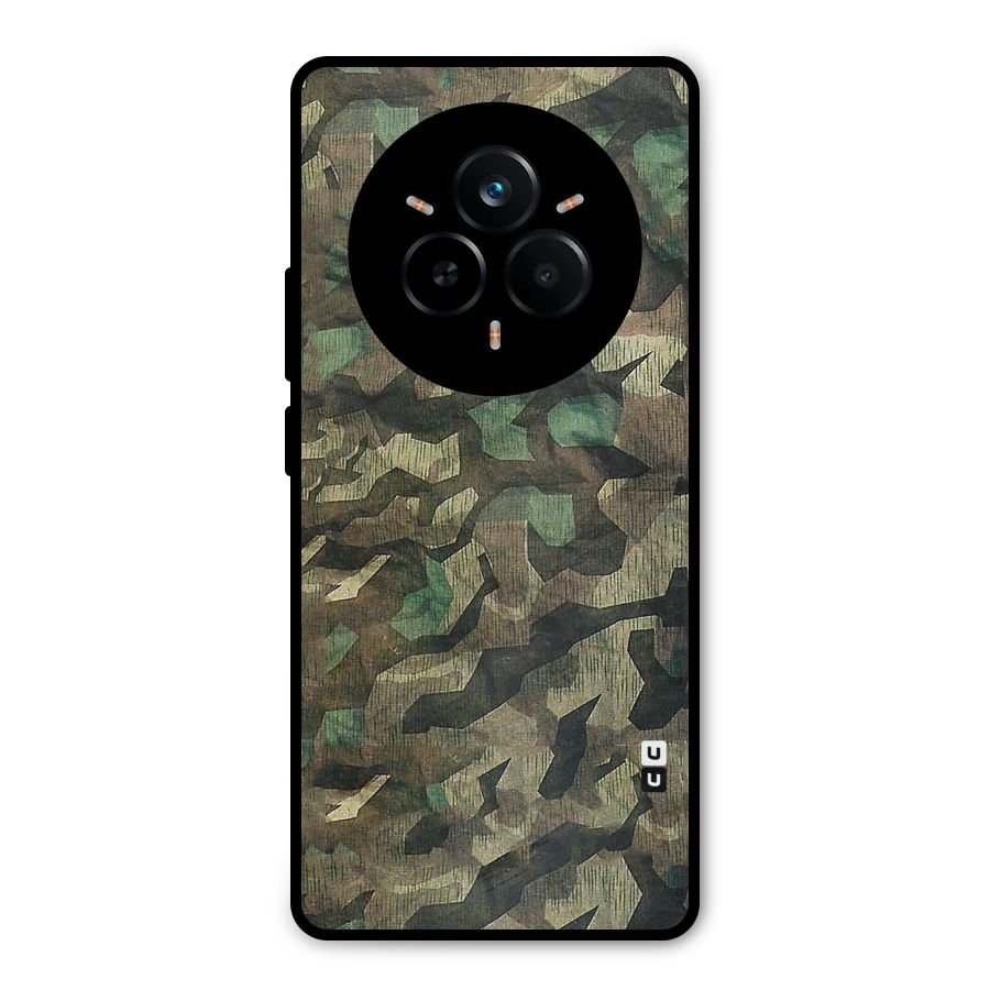 Rugged Army Metal Back Case for Realme 14 Pro