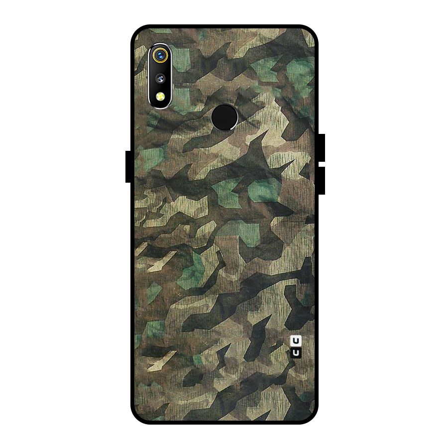Rugged Army Metal Back Case for Realme 3i