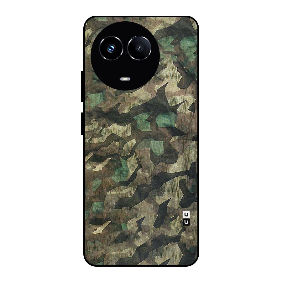 Rugged Army Metal Back Case for Realme Narzo 60X