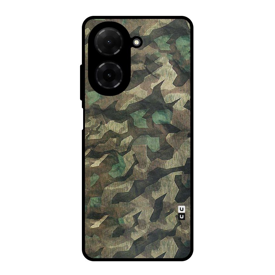 Rugged Army Metal Back Case for Redmi A5 4G