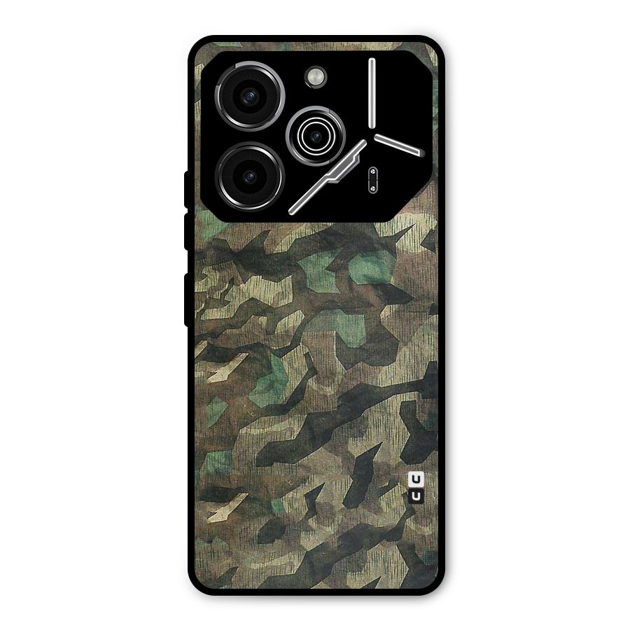 Rugged Army Metal Back Case for Tecno Pova 6 Pro
