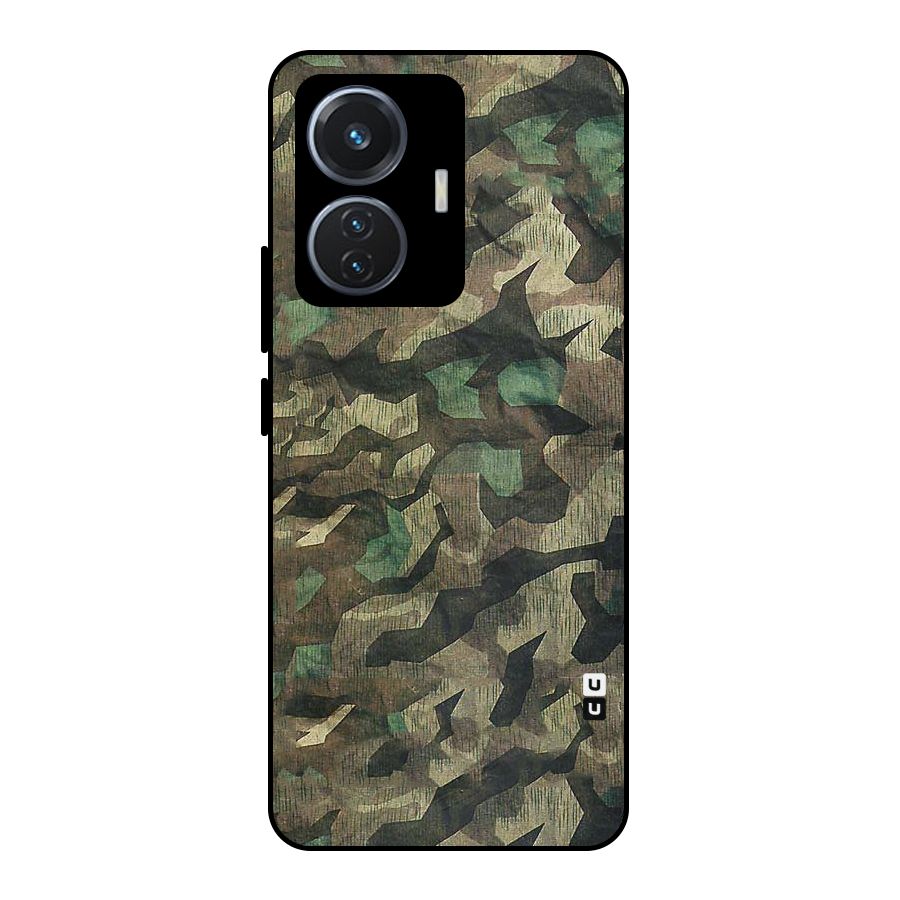 Rugged Army Metal Back Case for Vivo T1 44W