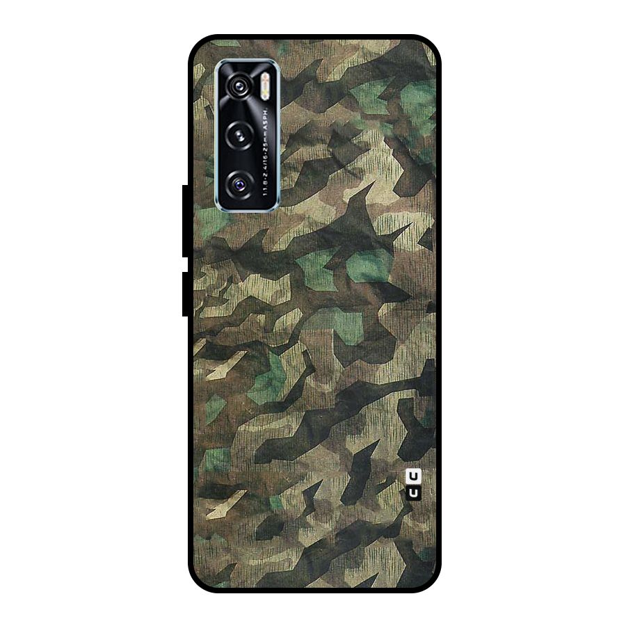 Rugged Army Metal Back Case for Vivo V20 SE
