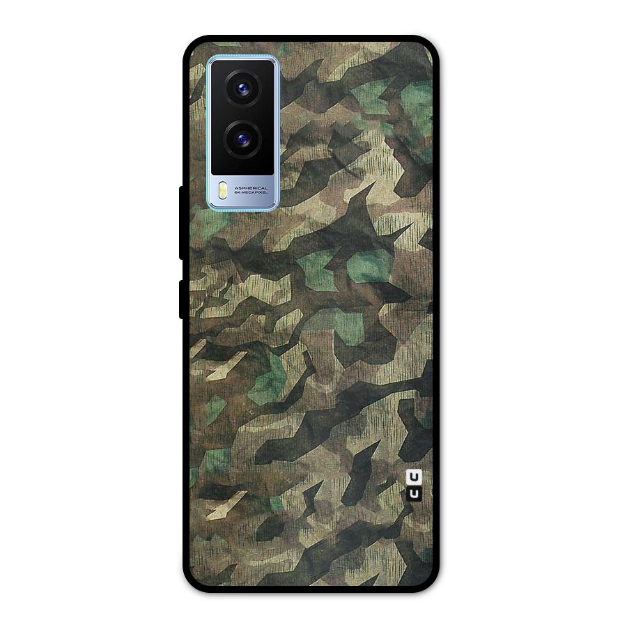 Rugged Army Metal Back Case for Vivo V21e 5G