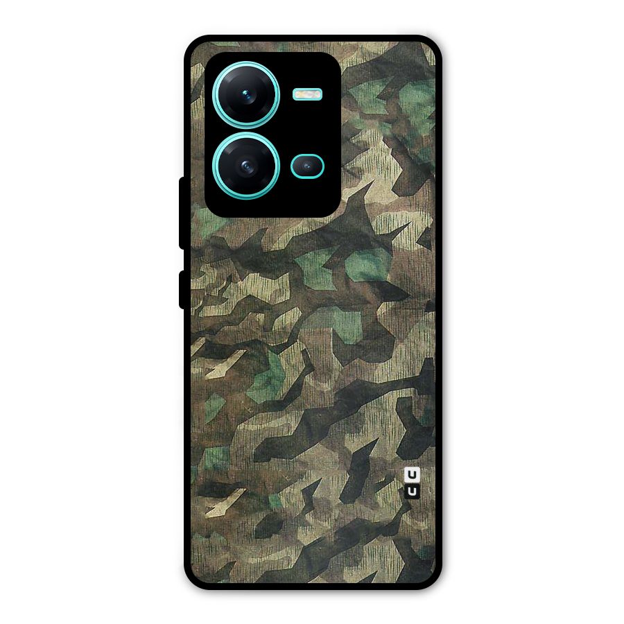 Rugged Army Metal Back Case for Vivo V25
