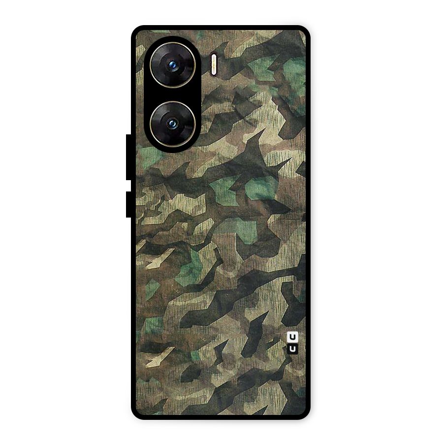 Rugged Army Metal Back Case for Vivo V29e