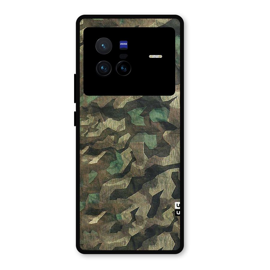 Rugged Army Metal Back Case for Vivo X80