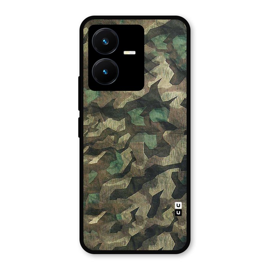 Rugged Army Metal Back Case for Vivo Y22