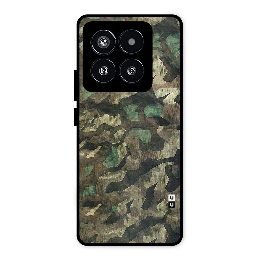 Rugged Army Metal Back Case for Xiaomi 14 Pro