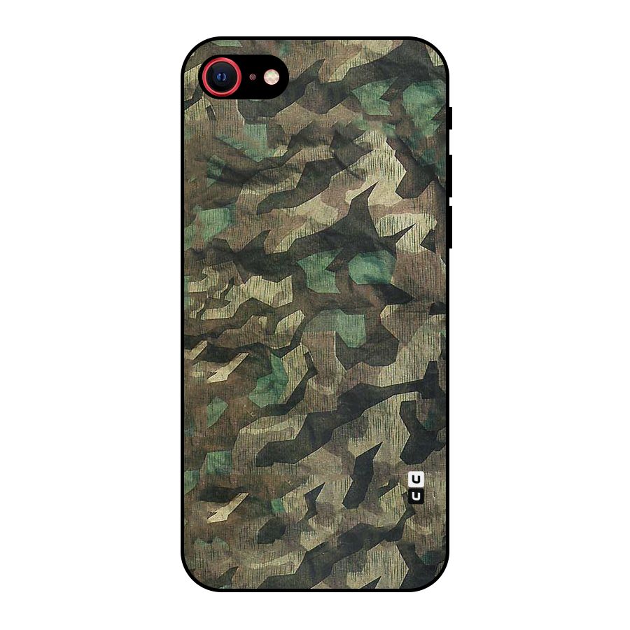 Rugged Army Metal Back Case for iPhone SE 2022