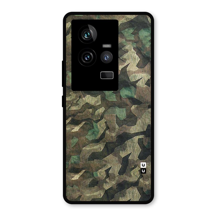 Rugged Army Metal Back Case for iQOO 11 5G