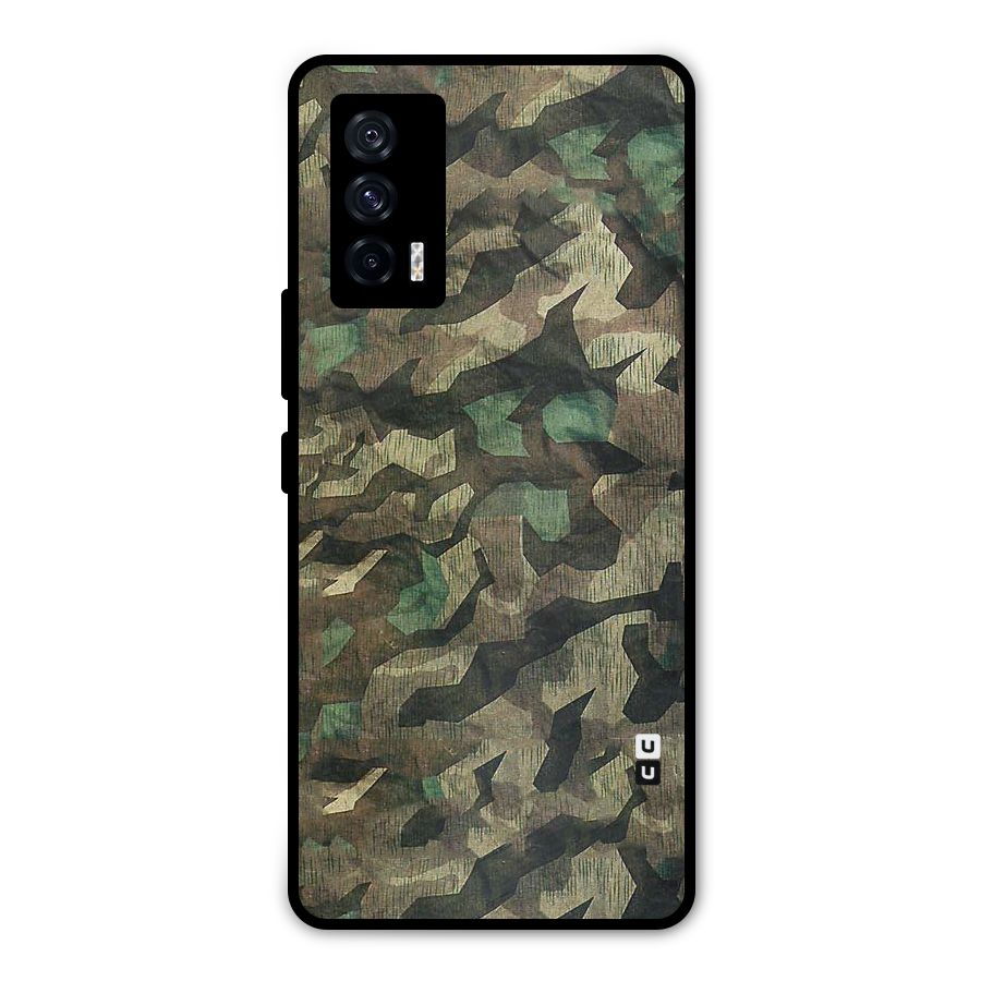 Rugged Army Metal Back Case for iQOO 7 5G