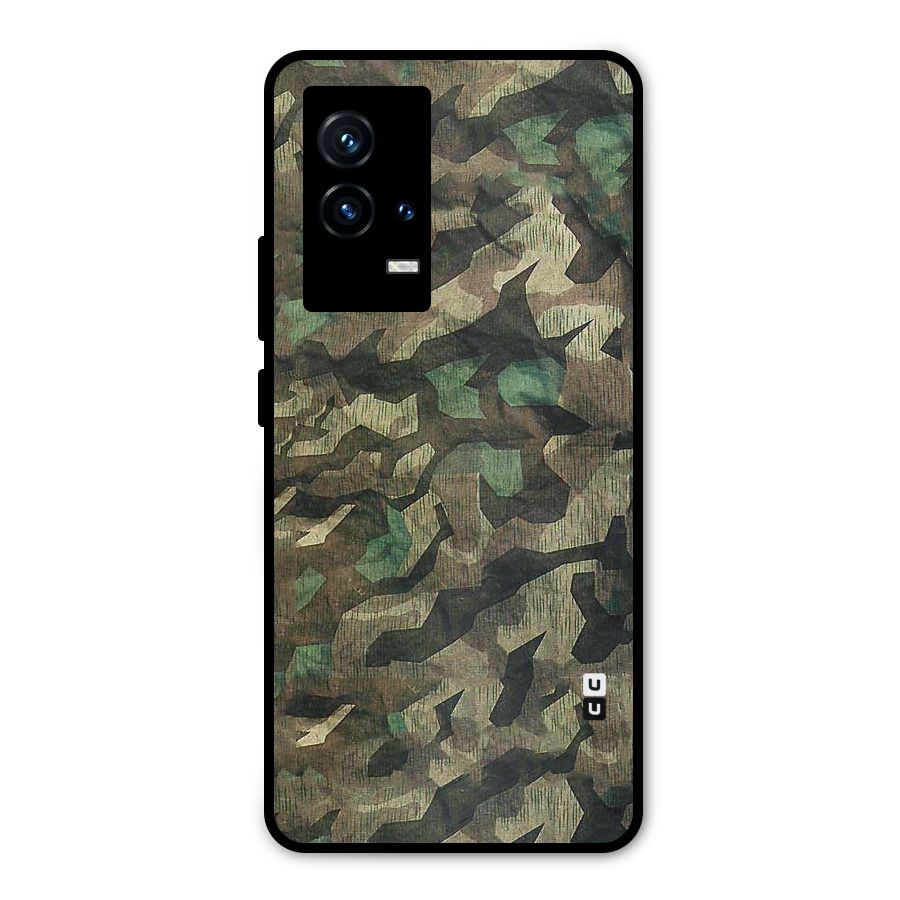Rugged Army Metal Back Case for iQOO 9 5G