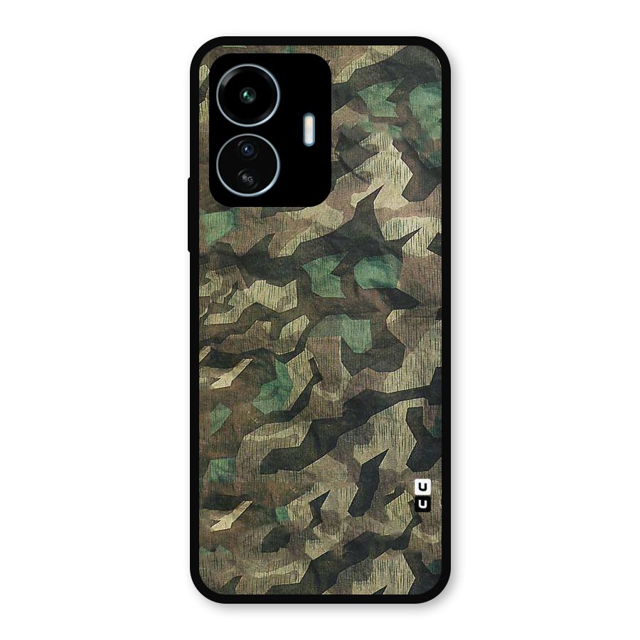 Rugged Army Metal Back Case for vivo iQOO Z6 Lite 5G