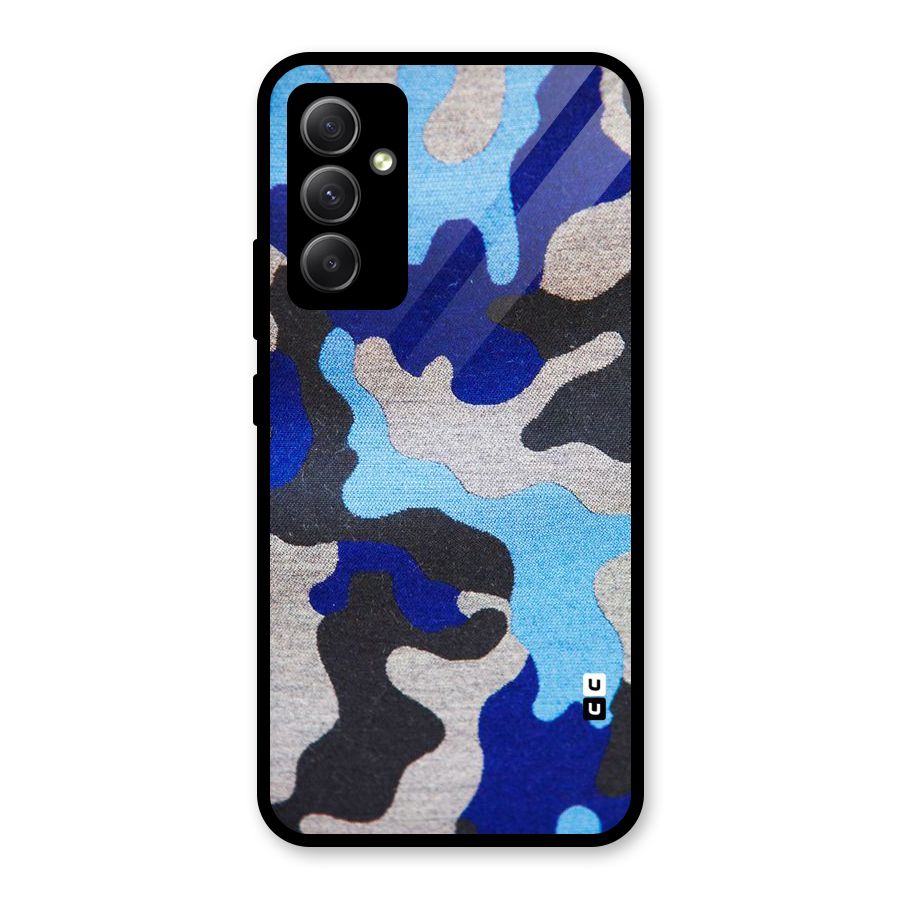 Rugged Camouflage Glass Back Case for Galaxy A34