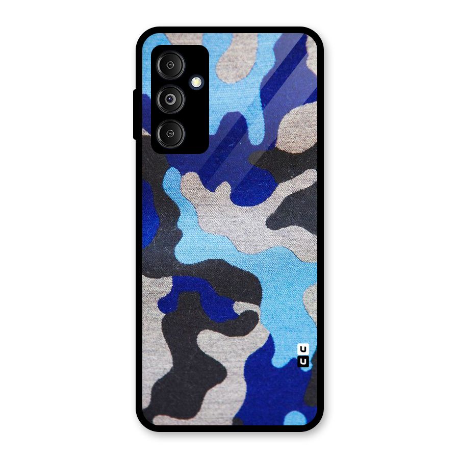 Rugged Camouflage Glass Back Case for Galaxy M14 5G