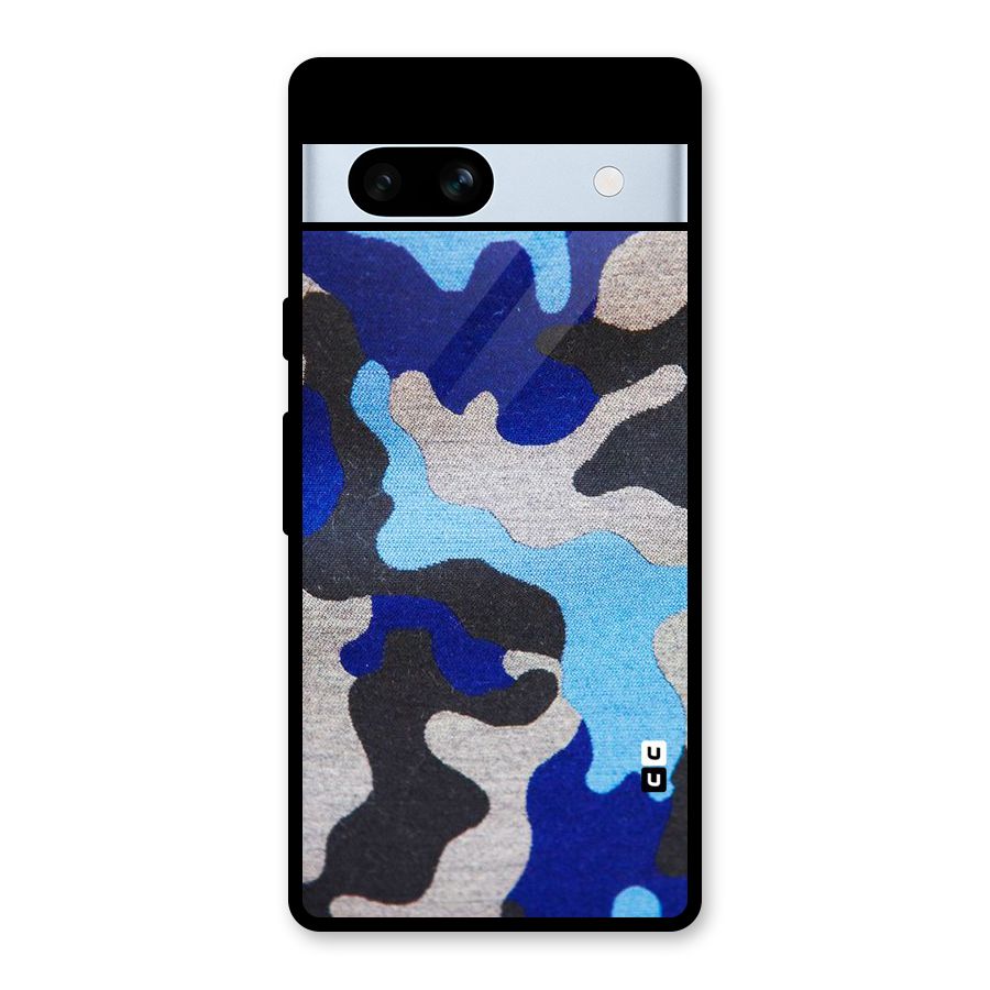 Rugged Camouflage Glass Back Case for Google Pixel 7a