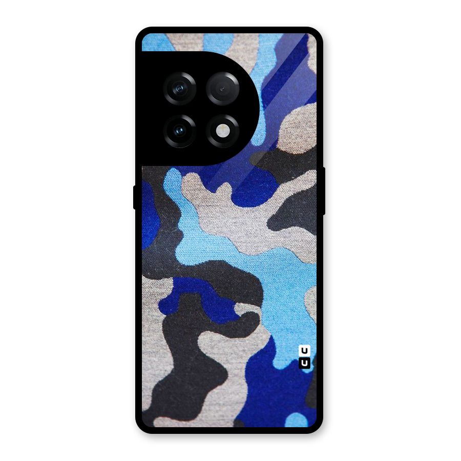 Rugged Camouflage Glass Back Case for OnePlus 11R