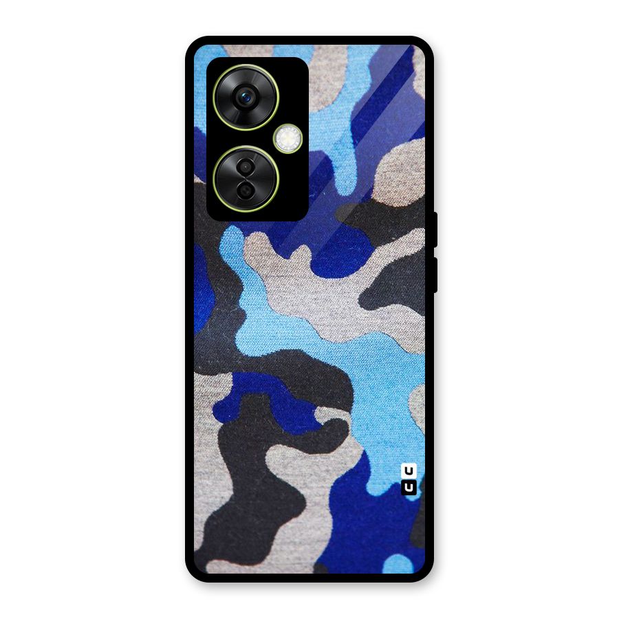 Rugged Camouflage Glass Back Case for OnePlus Nord CE 3 Lite