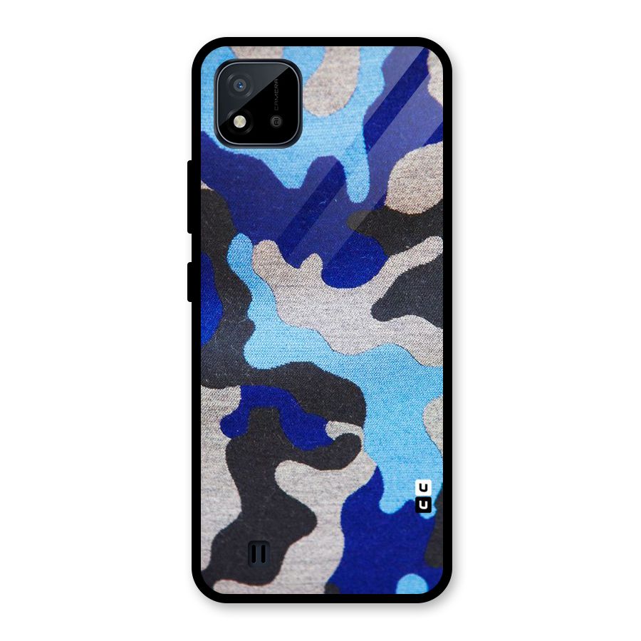 Rugged Camouflage Glass Back Case for Realme C11 2021