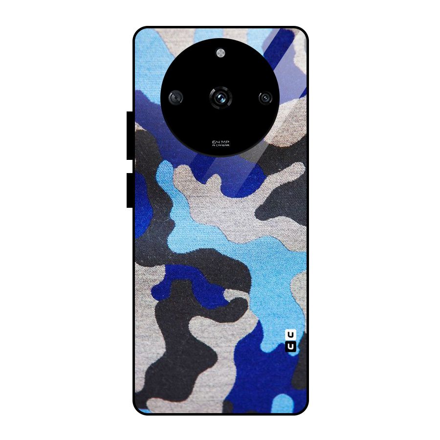 Rugged Camouflage Glass Back Case for Realme Narzo 60 5G