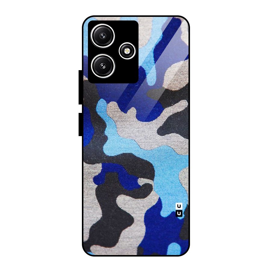 Rugged Camouflage Glass Back Case for Redmi 12 5G