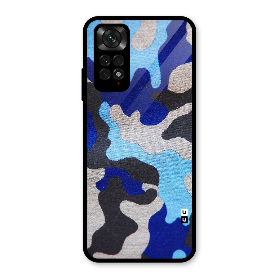 Rugged Camouflage Glass Back Case for Redmi Note 11S