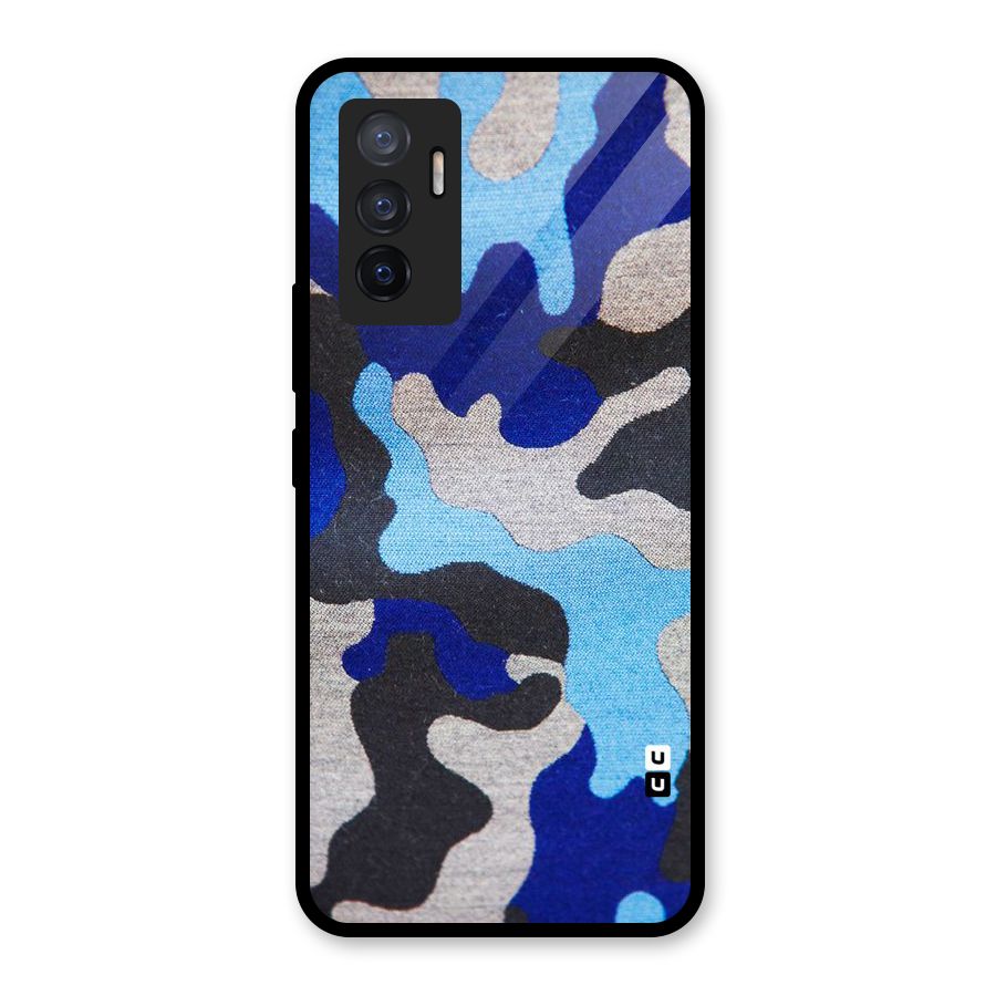 Rugged Camouflage Glass Back Case for Vivo V23e