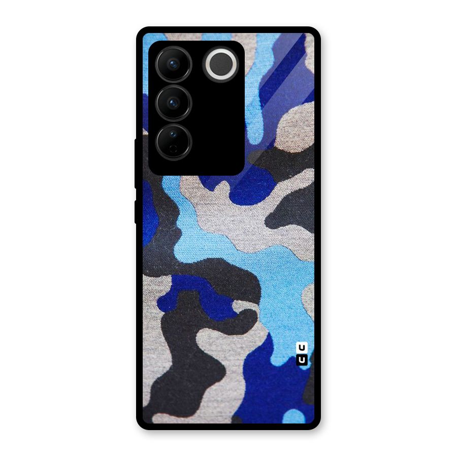 Rugged Camouflage Glass Back Case for Vivo V27