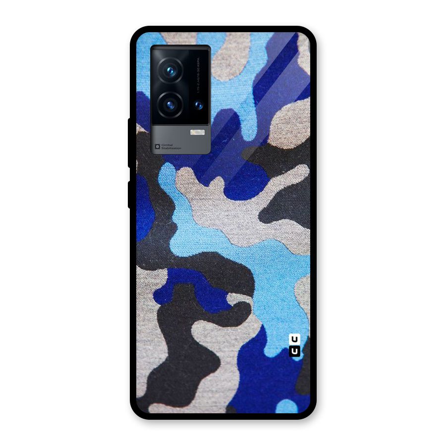 Rugged Camouflage Glass Back Case for iQOO 9 5G