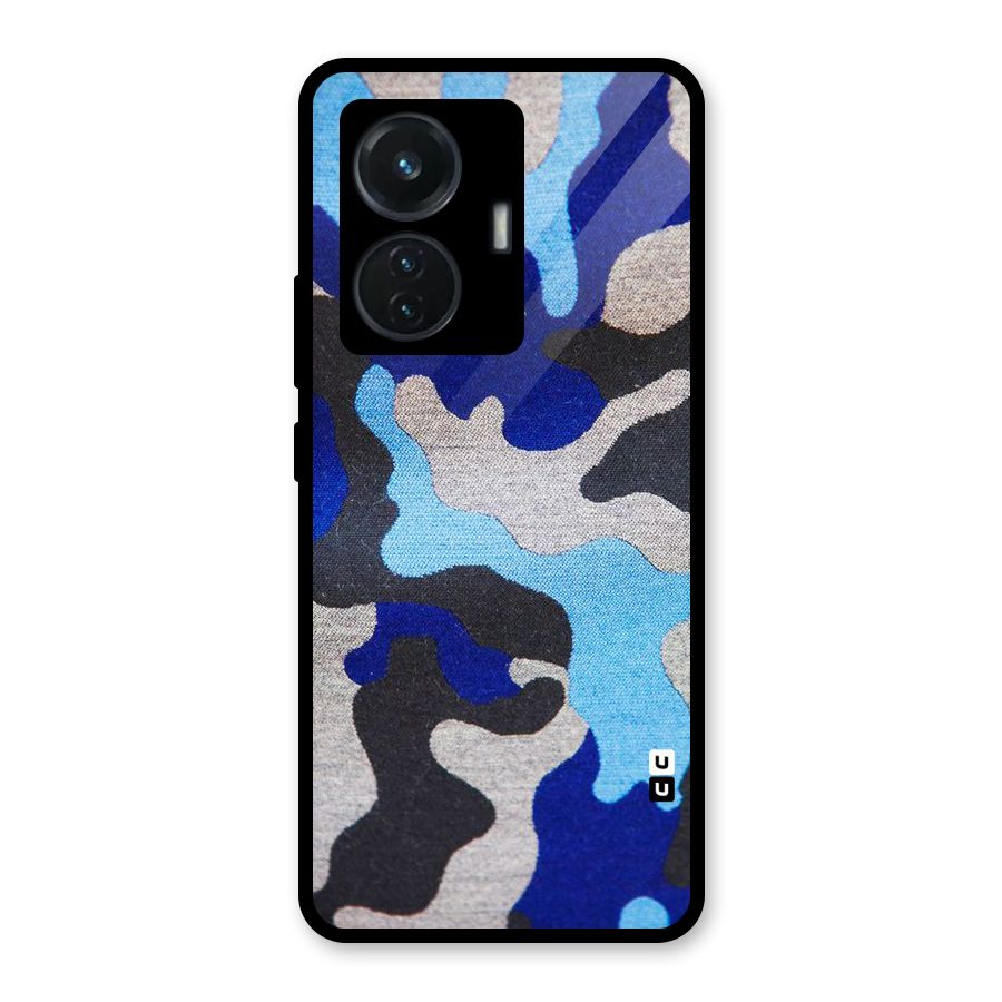 Rugged Camouflage Glass Back Case for iQOO Z6 44W