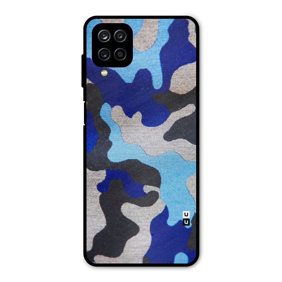 Rugged Camouflage Metal Back Case for Galaxy A12