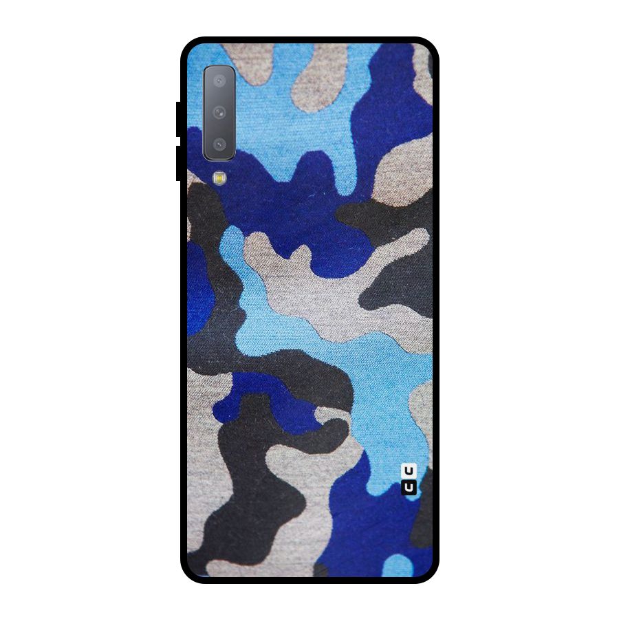 Rugged Camouflage Metal Back Case for Galaxy A7 (2018)