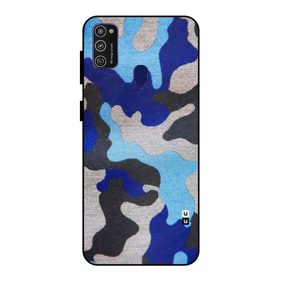 Rugged Camouflage Metal Back Case for Galaxy M30s