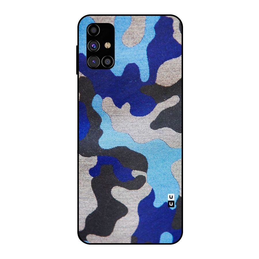 Rugged Camouflage Metal Back Case for Galaxy M31s