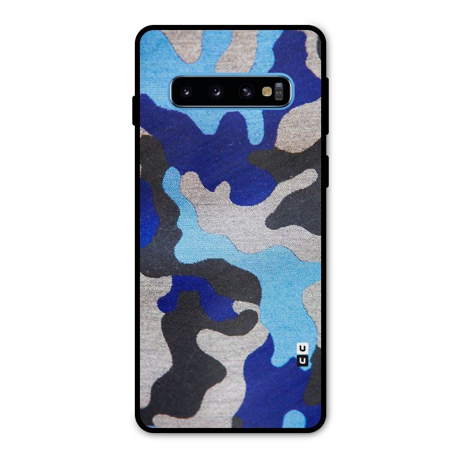 Rugged Camouflage Metal Back Case for Galaxy S10