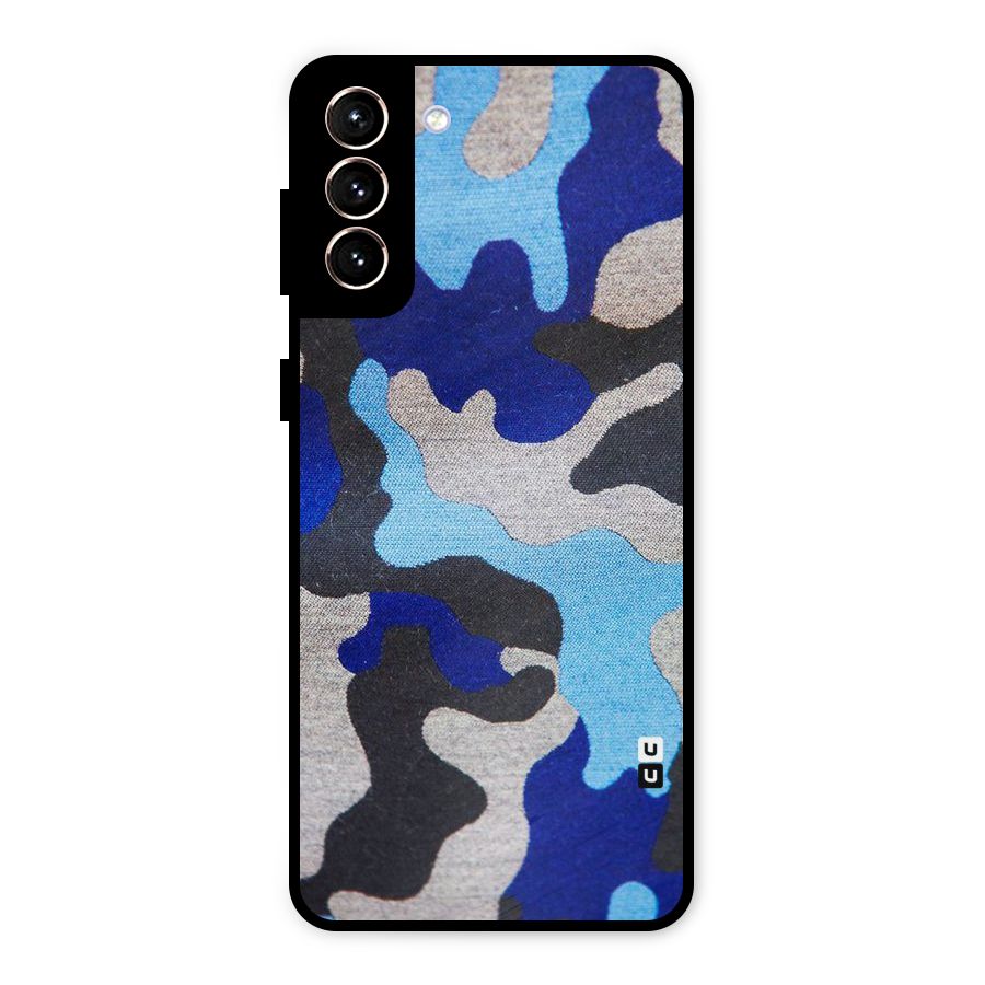 Rugged Camouflage Metal Back Case for Galaxy S21 Plus