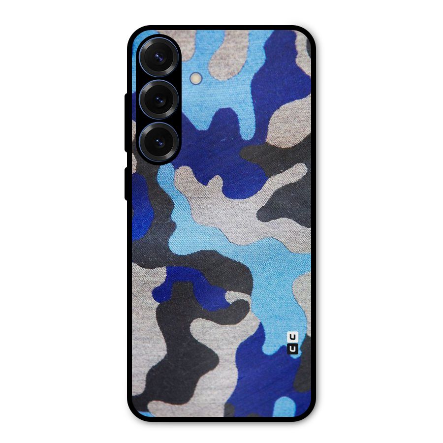 Rugged Camouflage Metal Back Case for Galaxy S25 Plus